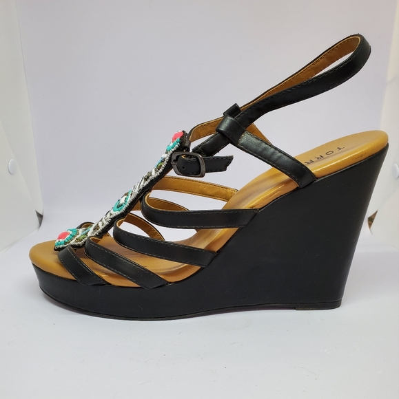 Torrid Beaded Strappy Wedge Platform Sandals *FIRM* - Picture 6 of 11